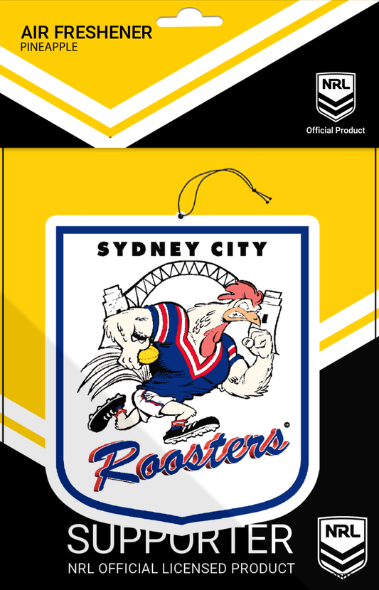 NRL Car Air Freshener - Sydney Roosters - Rugby League - Retro