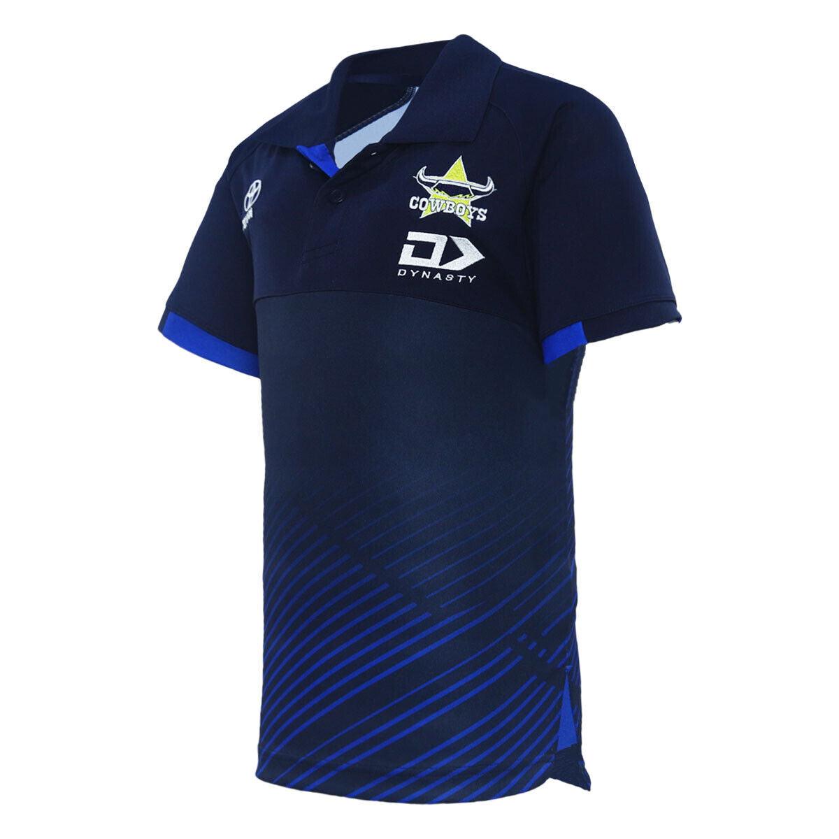 NRL 2024 ALT Media Polo - North Queensland Cowboys - Navy/Blue - Youth - DYNASTY