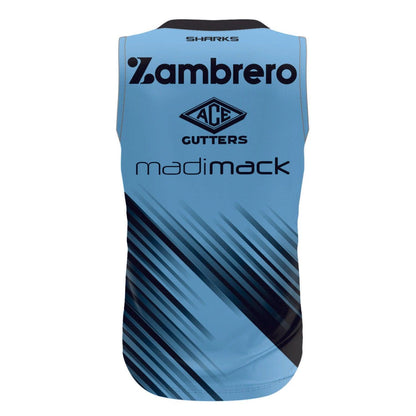 NRL 2024 Training Singlet - Cronulla Sharks - Blue - Adult - Mens - CLASSIC