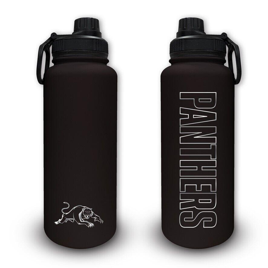 NRL Stainless Steel 960mL Drink Bottle - Penrith Panthers - Double Walled