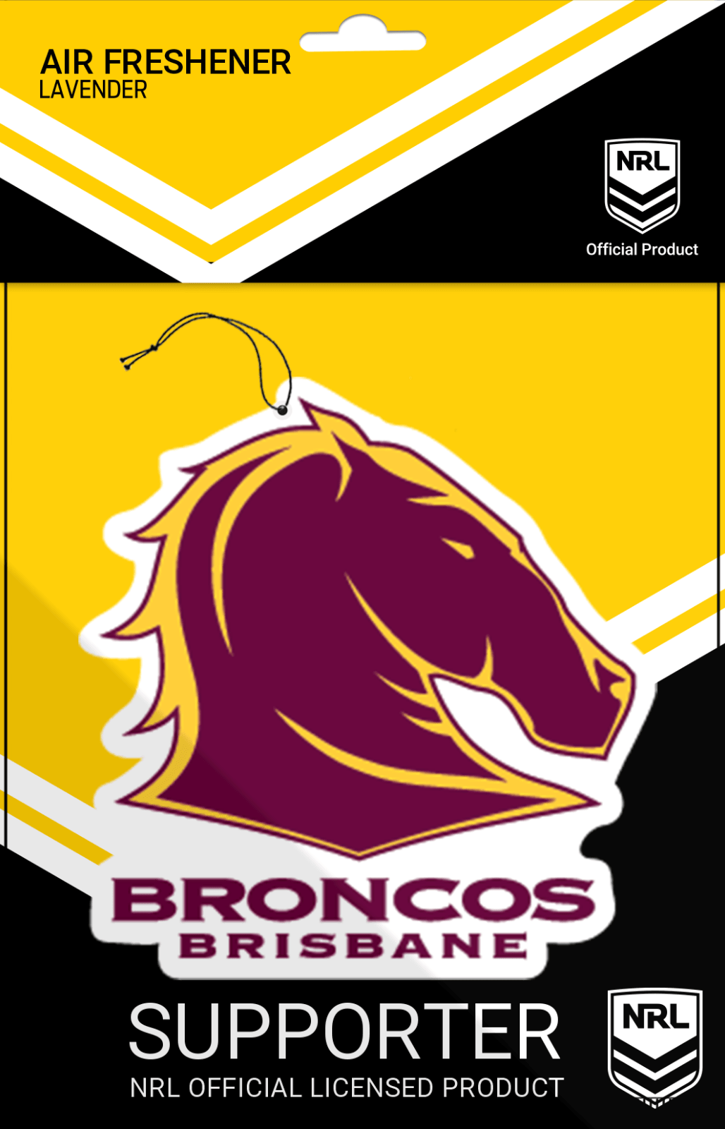 NRL Car Air Freshener - Brisbane Broncos - Rugby League