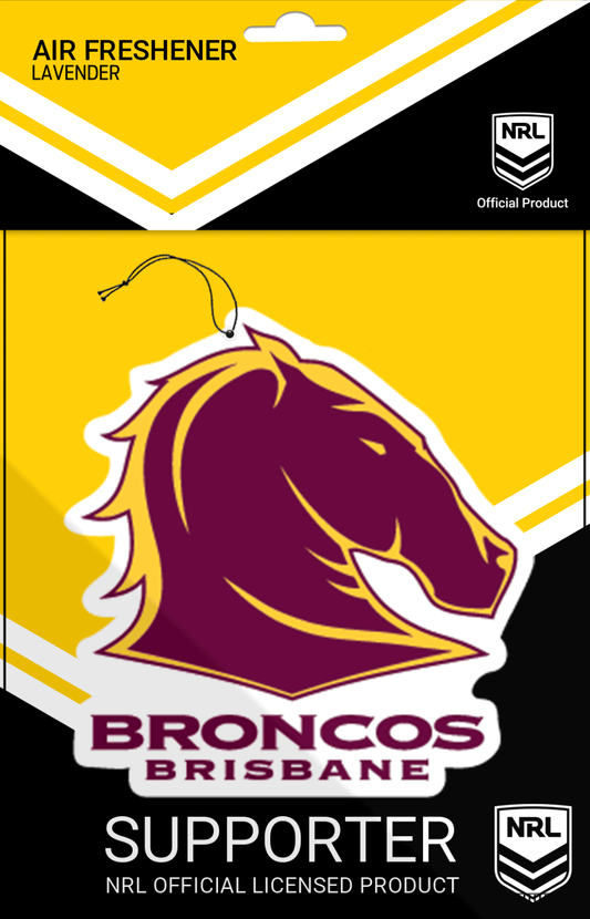 NRL Car Air Freshener - Brisbane Broncos - Rugby League