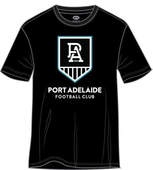 AFL Logo Tee Shirt - Port Adelaide Power - Mens T-Shirt