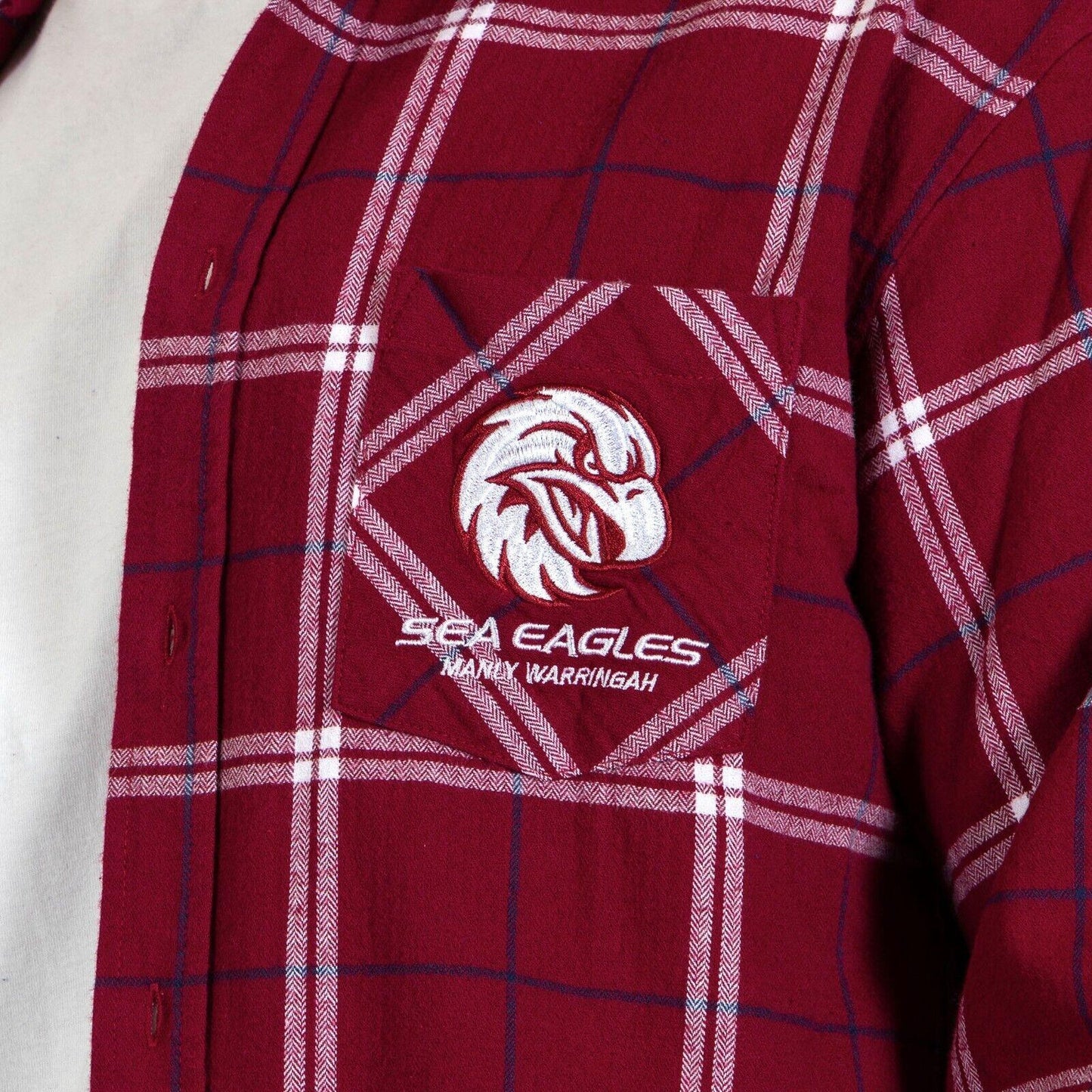 NRL 'Mustang' Flannel Polo - Manly Sea Eagles - Flanno Shirt