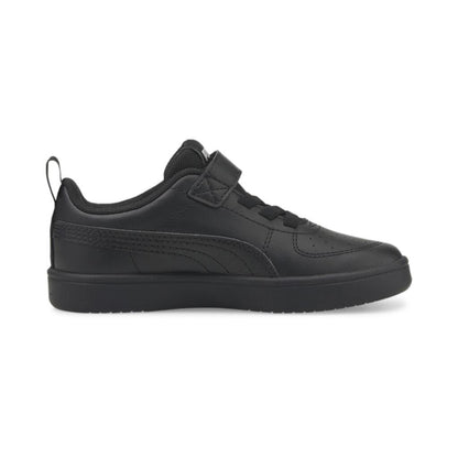 PUMA Rickie AC+ PS Shoe - Black Leather - Kids Sizes - School