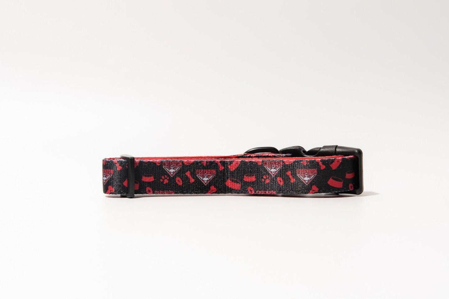 AFL Adjustable Dog Collar - Essendon Bombers - Small To Large - Strong Durable