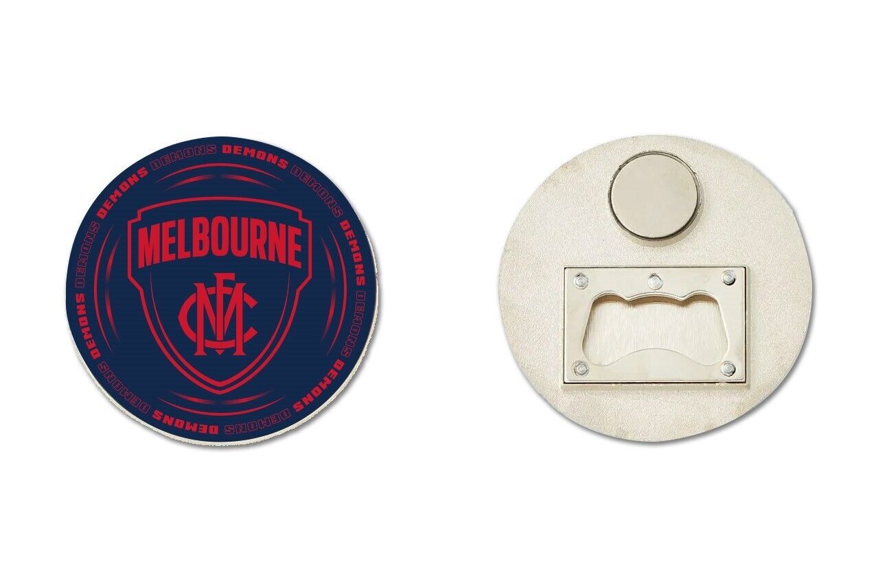 AFL Bottle Opener Magnet - Melbourne Demons - Aussie Rules