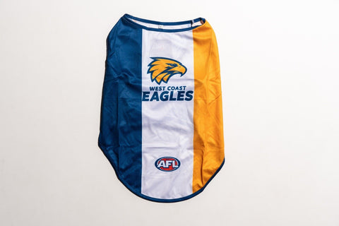 AFL Pet Jersey - West Coast Eagles - Size XS to XL - T-Shirt - Dog - Cat
