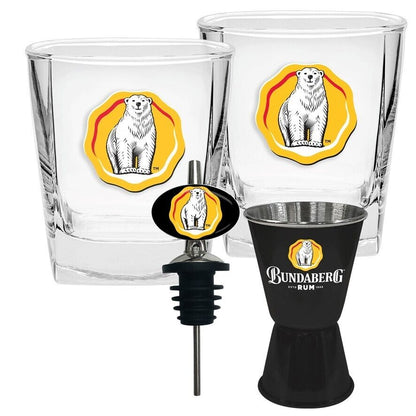 Bundaberg Rum - Spirit Glass, Jigger and Pourer Set - Bundy Rum
