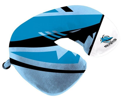 NRL Travel Pillow - Cronulla Sharks - U Shaped - Neck Cushion