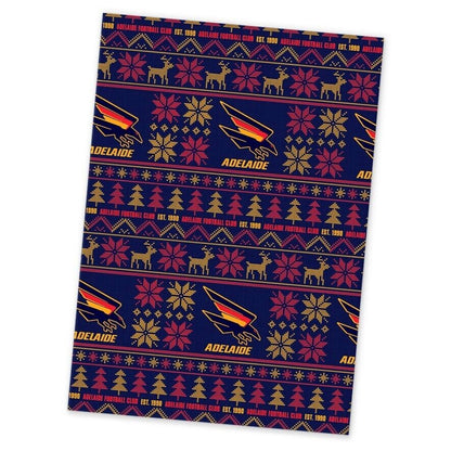 AFL Christmas Wrapping Paper - Adelaide Crows - XMAS - 49cm X 69cm