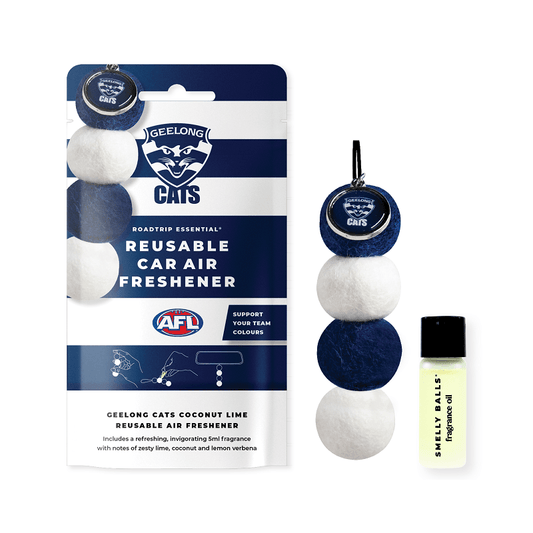 AFL Smelly Balls Set - Geelong Cats - Re-useable Car Air Freshener