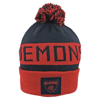 AFL Bar Beanie - Melbourne Demons - Winter Hat - Adult - OSFM