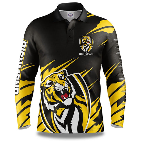 AFL 'Ignition' Fishing Shirt - Richmond Tigers - Adult - Mens - Polo