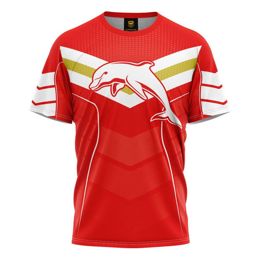 NRL Kids 'Chevron' Tee Shirt - Dolphins - Baby Child T-Shirt