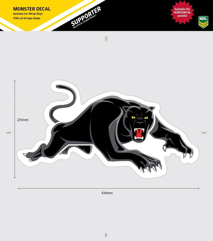 NRL Truck Decal - Penrith Panthers - Sticker - Team Logo - 470mm