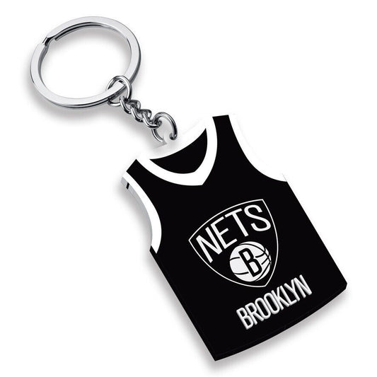 NBA Rubber Jersey Keyring - Brooklyn Nets - Key Ring - Team Logo