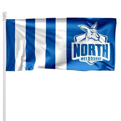 AFL Pole Flag - North Melbourne Kangaroos - 90cm x 180cm - Steel Eyelets