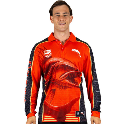 NRL 'Barracuda' Fishing Shirt - Dolphins - Youth - Polo