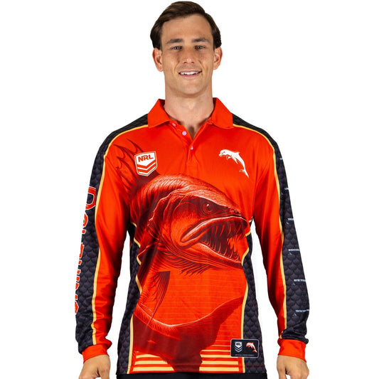 NRL 'Barracuda' Fishing Shirt - Dolphins - Youth - Polo