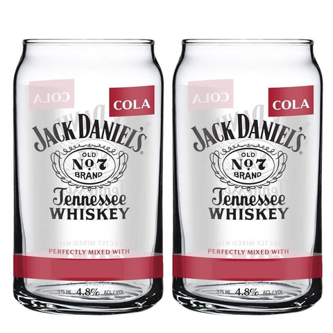Jack Daniels - Set Of Two Can Shaped Glasses 485ml - Gift Boxed