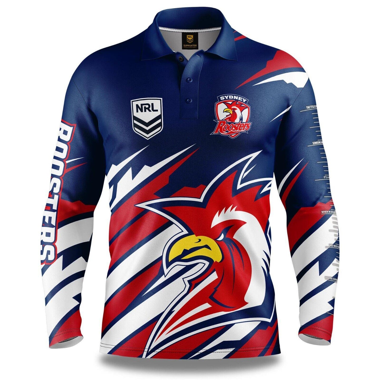 NRL 'Ignition' Fishing Shirt - Sydney Roosters - Adult - Mens - Polo