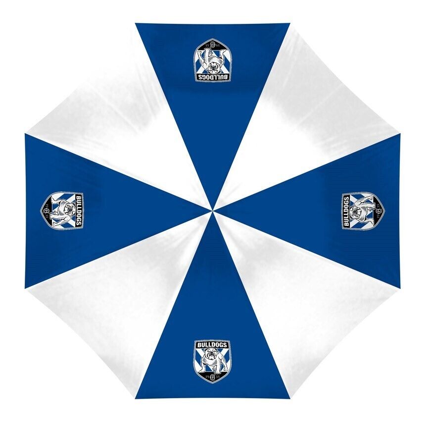 NRL Compact Umbrella - Canterbury Bulldogs - Rain - Glovebox - 60cm Length W17cm