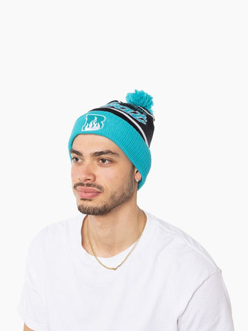 BBL Pom Pom Knit Beanie - Brisbane Heat - Adult - OSFM