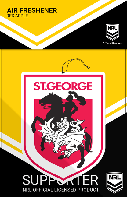 NRL Car Air Freshener - St George Dragons  - Rugby League
