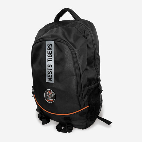 NRL Stirling Backpack - West Tigers - 49x32x12cm - Nylon Bag