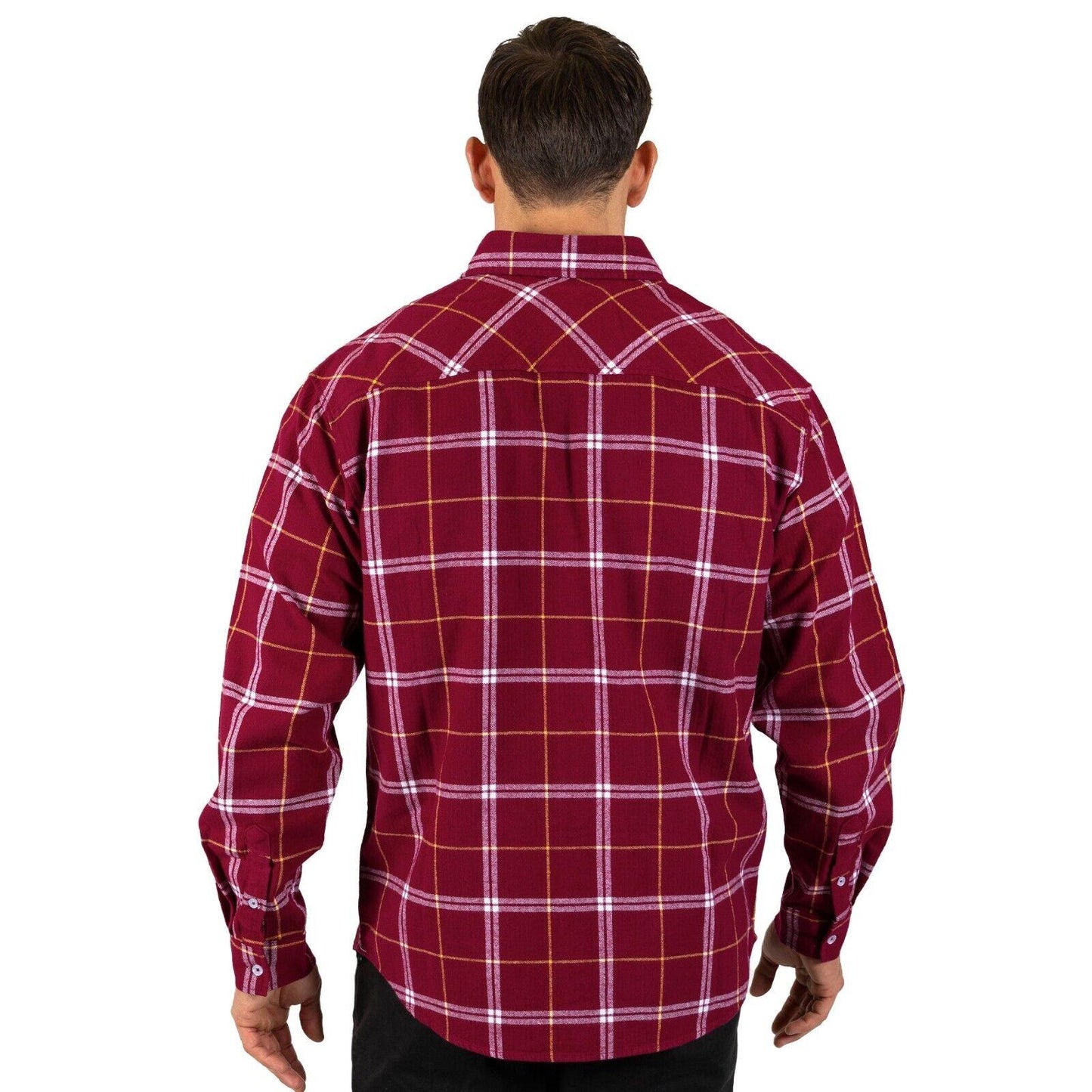 NRL 'Mustang' Flannel Polo - Brisbane Broncos - Flanno Shirt - QLD