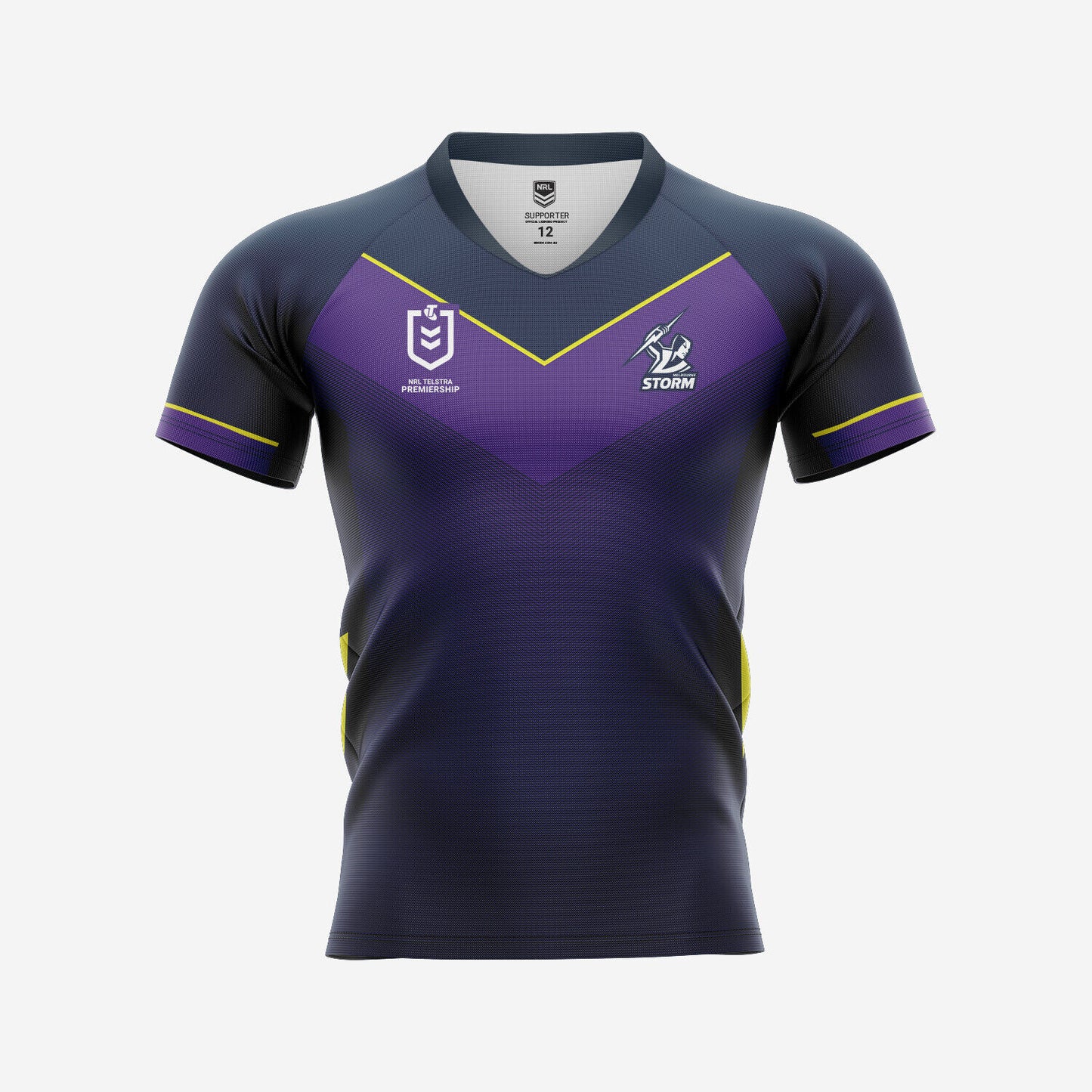 NRL Supporter Jersey - Melbourne Storm - Youth - Kids - BOTTOM LINES