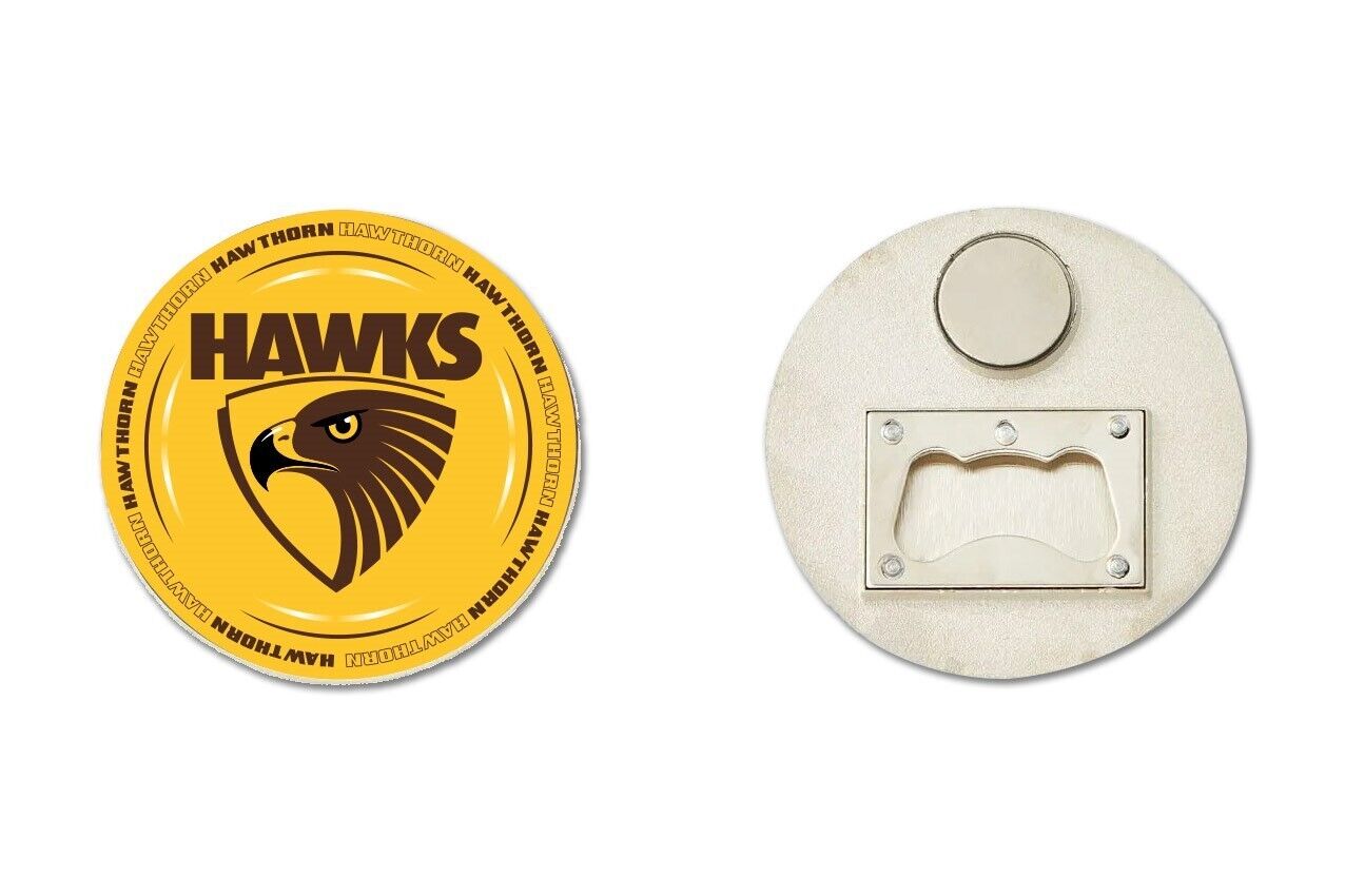 AFL Bottle Opener Magnet - Hawthorn Hawks - Aussie Rules