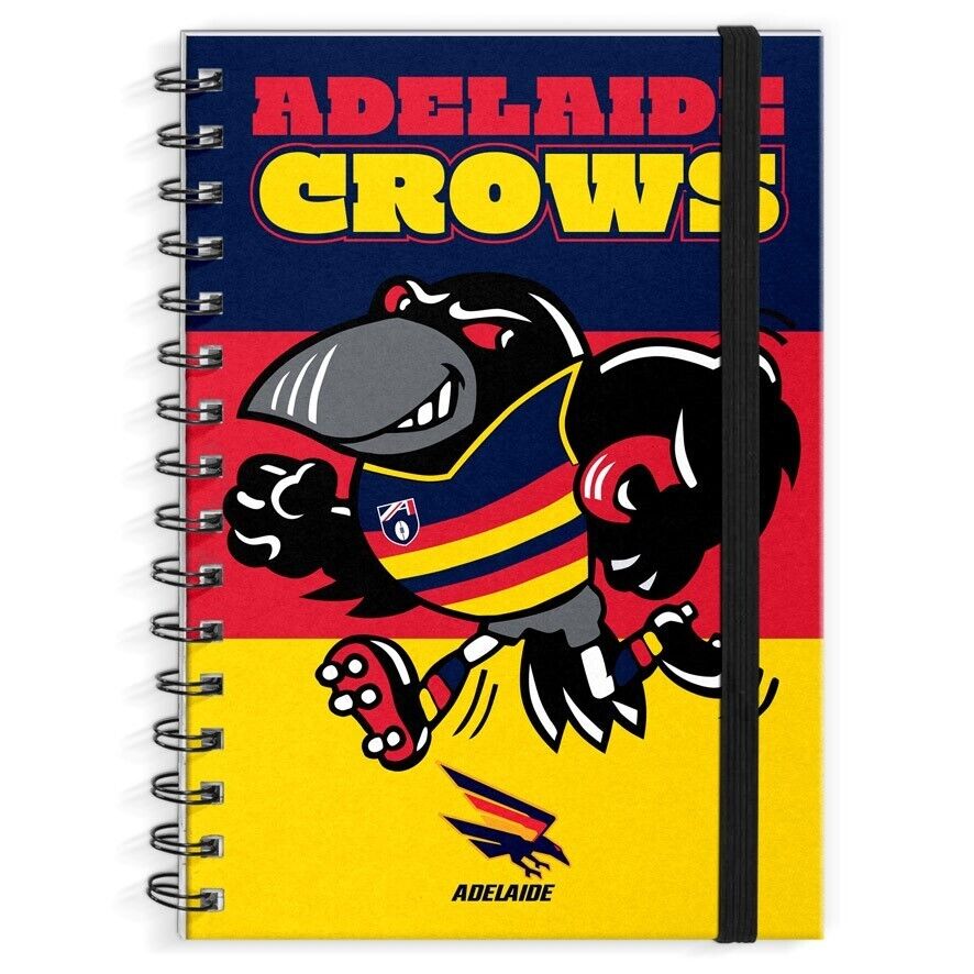 AFL A4 Hard Cover Notebook - Adelaide Crows - 60 Page