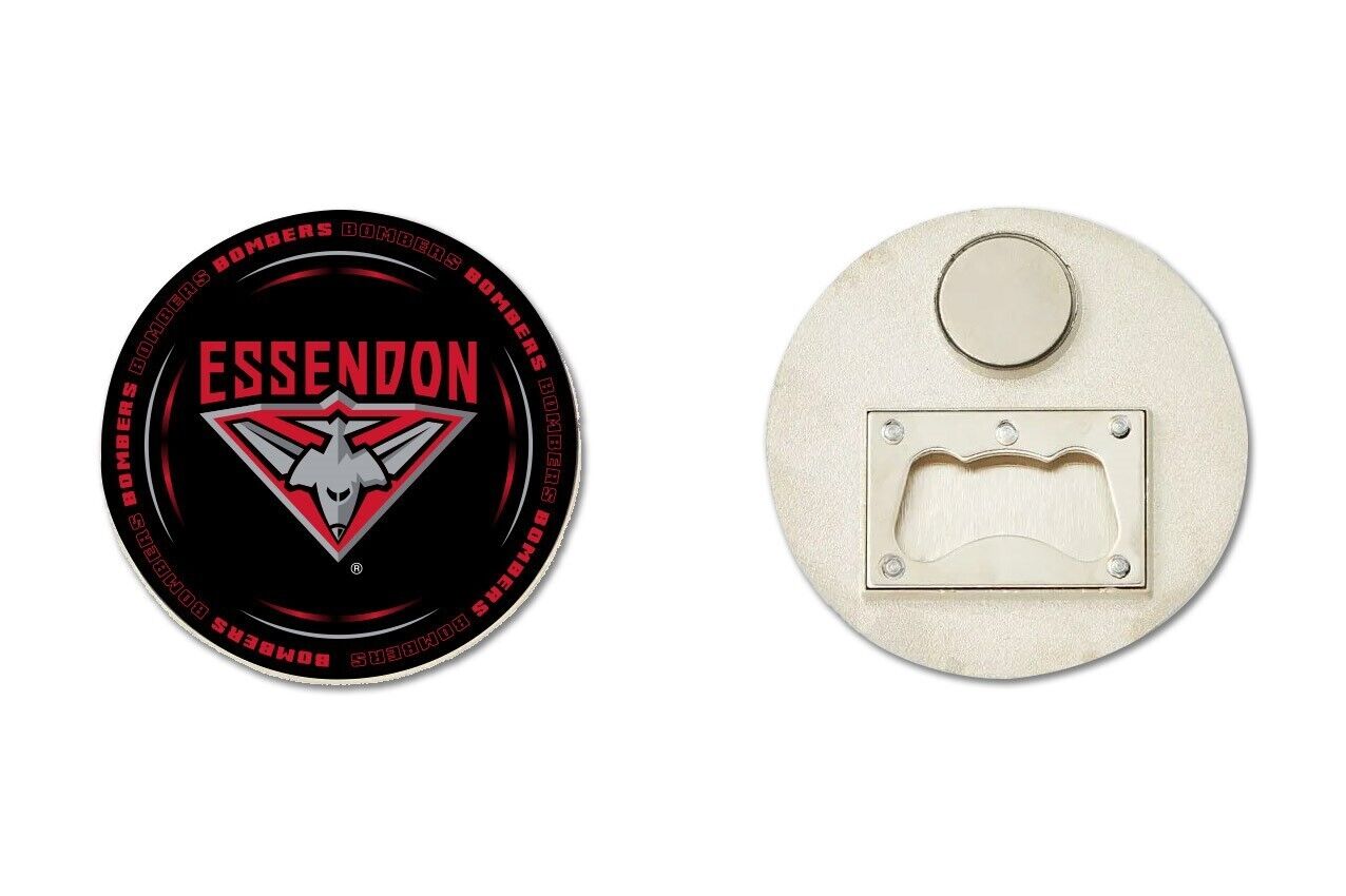 AFL Bottle Opener Magnet - Essendon Bombers - Aussie Rules