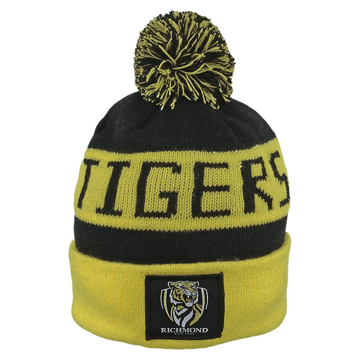 AFL Bar Beanie - Richmond Tigers - Winter Hat - Adult - OSFM