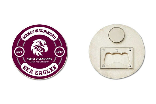 NRL Bottle Opener Magnet - Manly Sea Eagles - Rugby League