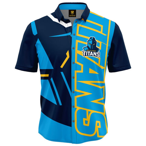 NRL 'Showtime' Party Shirt - Gold Coast Titans - Adult - Mens - Polo