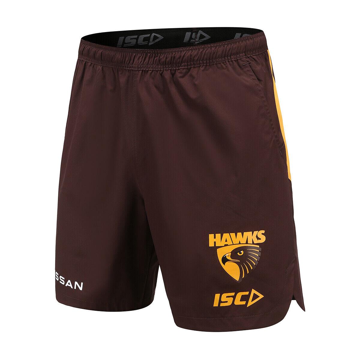 AFL 2023 Training Shorts - Hawthorn Hawks - Mens - Adult - Aussie Rules