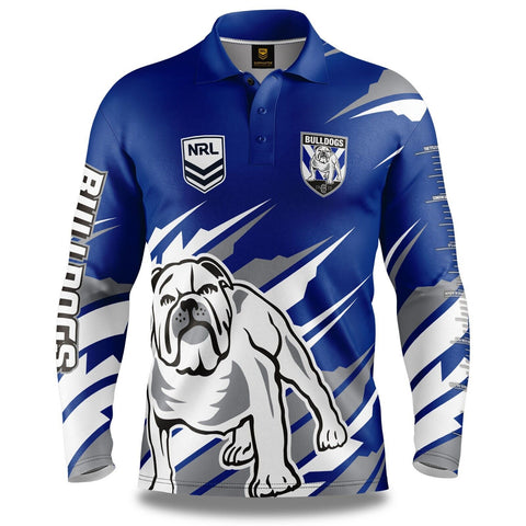 NRL 'Ignition' Fishing Shirt - Canterbury Bulldogs - Adult - Mens - Polo