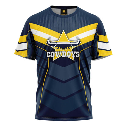 NRL Kids 'Chevron' Tee Shirt - North Queensland Cowboys - Baby Child T-Shirt