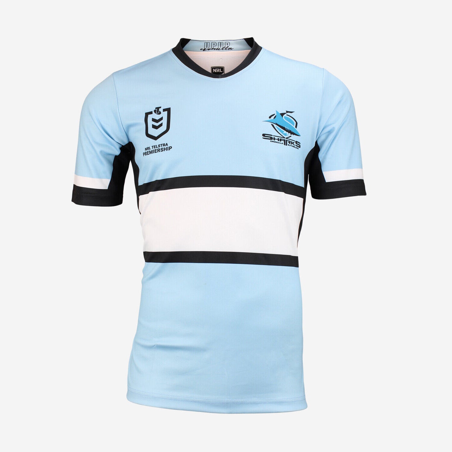 NRL Supporter Jersey - Cronulla Sharks - Adult - Mens - BLACK AND WHITE BACK