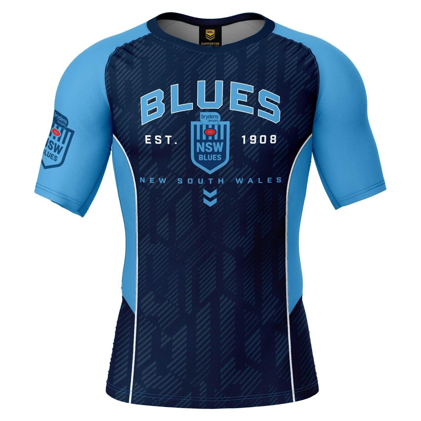 NRL Blocker Rash Vest - New South Wales Blues - NSW - Shirt - UPF 50+ - Adult