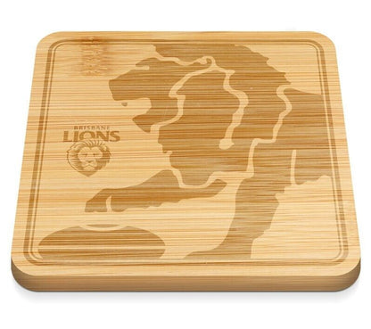 AFL Cheeseboard - Brisbane Lions - 35 x 35 x 1.5cm - Serving Board