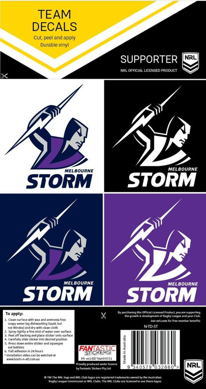 NRL Team Decal Sticker Set - Melbourne Storm