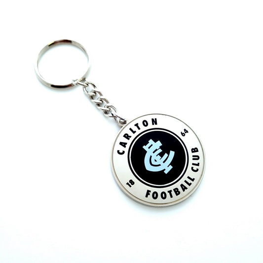 AFL Round Key Ring - Carlton Blues - Keyring - Aussie Rules - TROFE