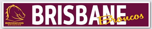 NRL Car Window Decal - Brisbane Broncos - Sticker 280mm