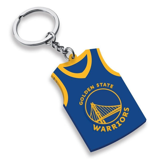 NBA Rubber Jersey Keyring - Golden State Warriors - Key Ring - Team Logo