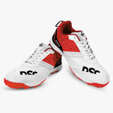 DSC Zooter Cricket Shoes - White/Red - Rubber Sole - Adult & Kids