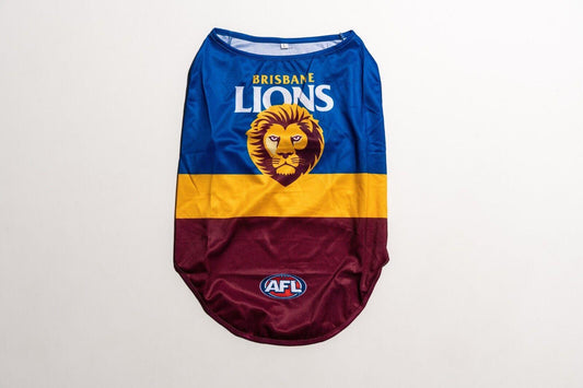 AFL Pet Jersey - Brisbane Lions - Size XS to XL - T-Shirt - Dog - Cat